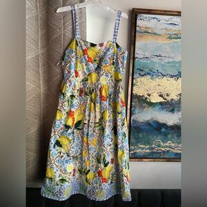 Boston Proper Multicolor Floral Midi Dress